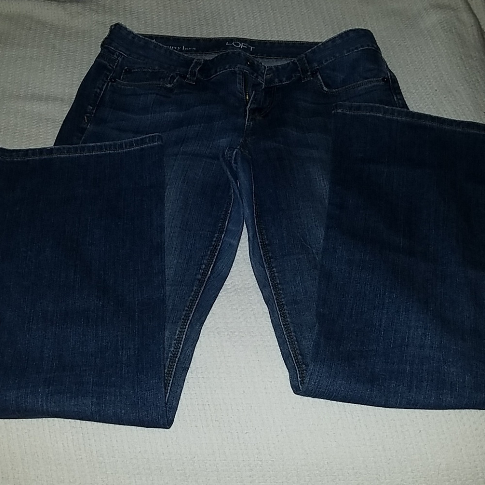 Ann Taylor loft curvy boot jeans 4P 27P